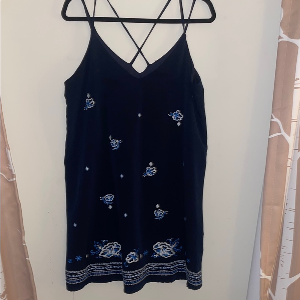 Strappy Navy Blue Dress